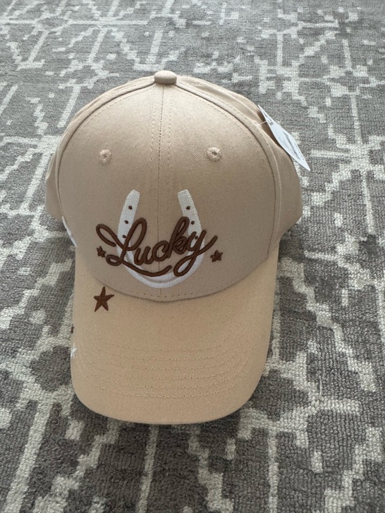 Free People Lucky Luck Baseball Hat Beige Lucky Embroidered Baseball Cap Beige main image 10
